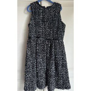 Lavender US Angels Girls‎ 10 Sleeveless Black Textured Dress New